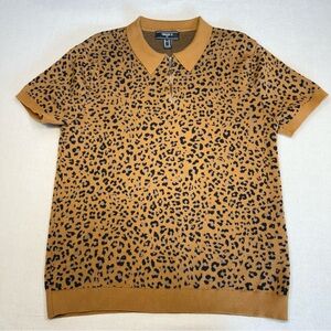 Forever 21 Men - Leopard Short Sleeve Sweater - Size XL